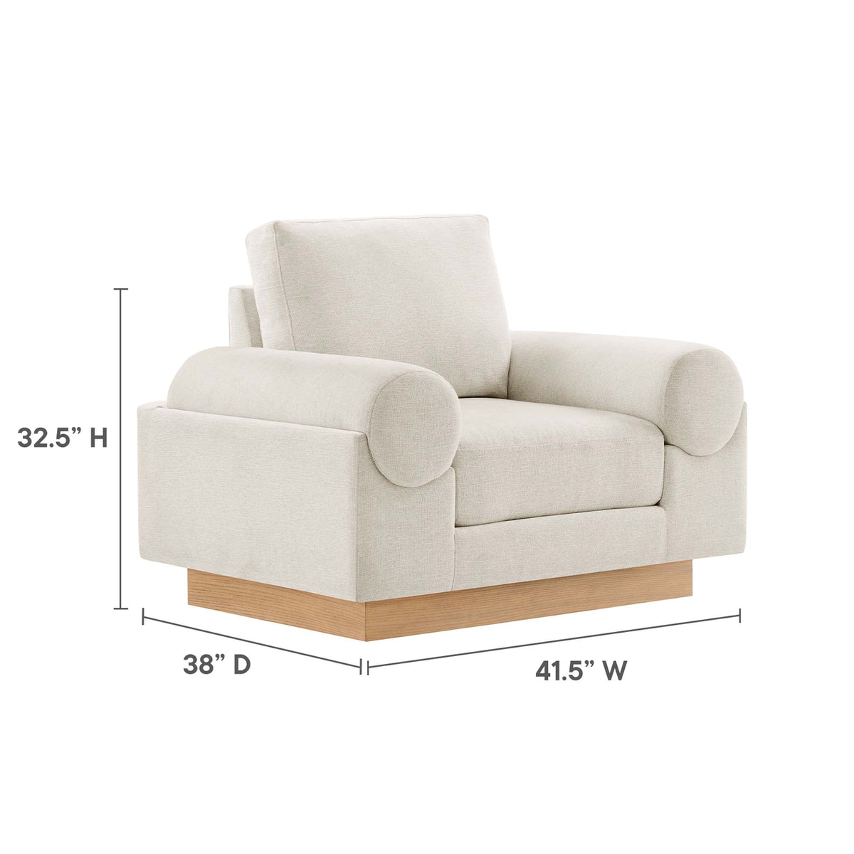 Oasis Upholstered Fabric Armchair by Modway, photo 12 of 18