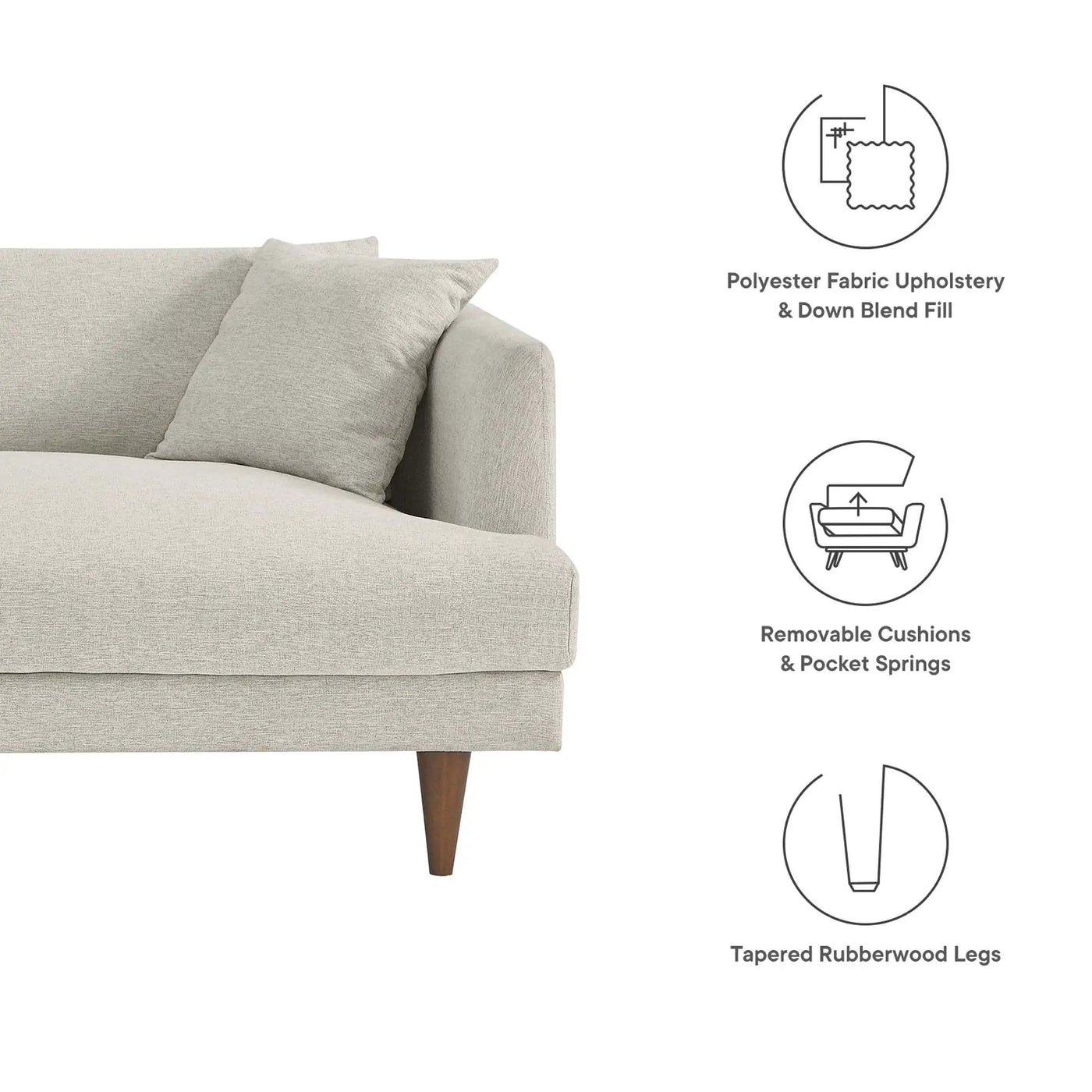 Zoya Down Filled Overstuffed Sofa by Modway by HouseOfZazla