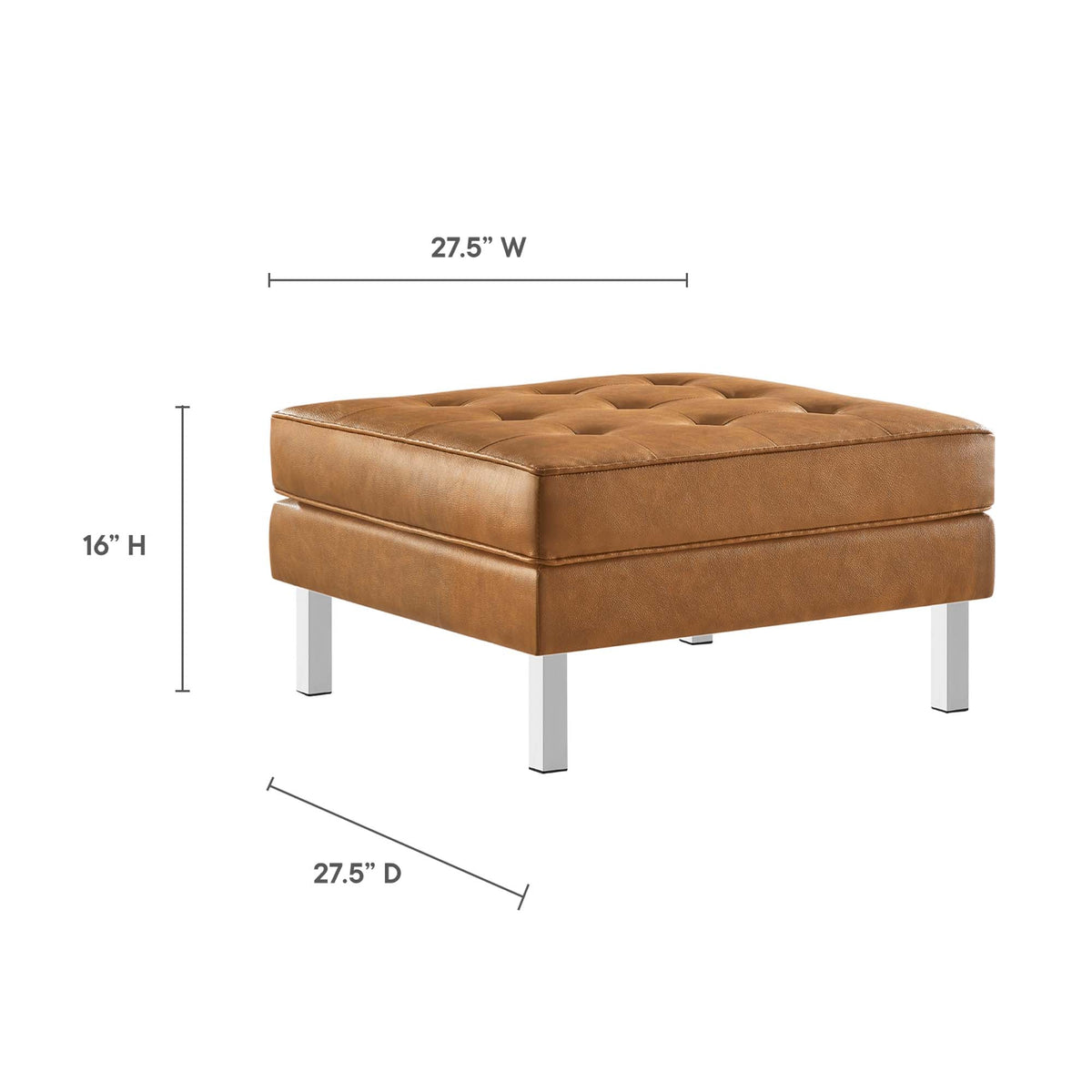 Loft Tufted Vegan Leather Sofa and Ottoman Set by Modway, photo 23 of 39