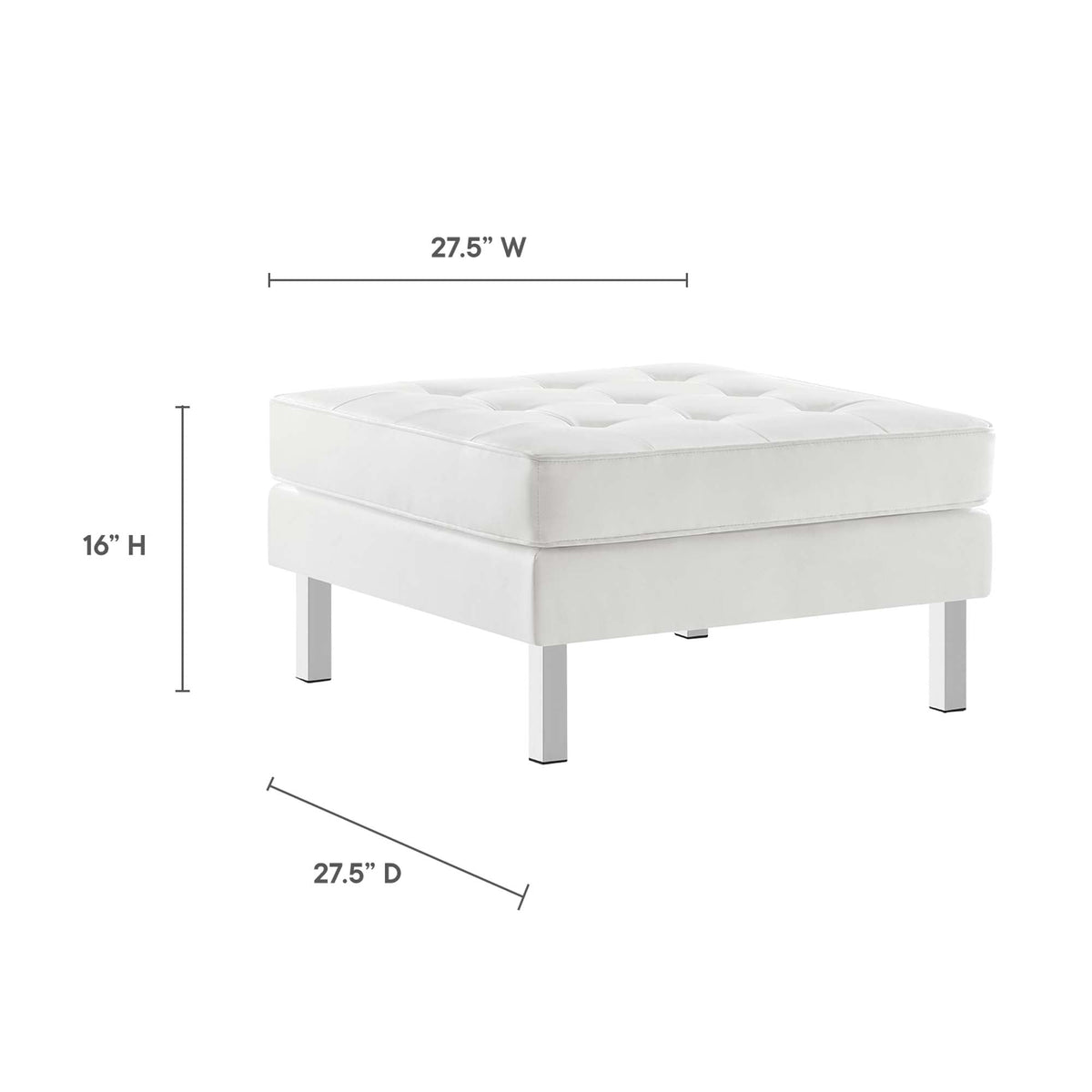 Loft Tufted Vegan Leather Sofa and Ottoman Set by Modway, photo 33 of 39