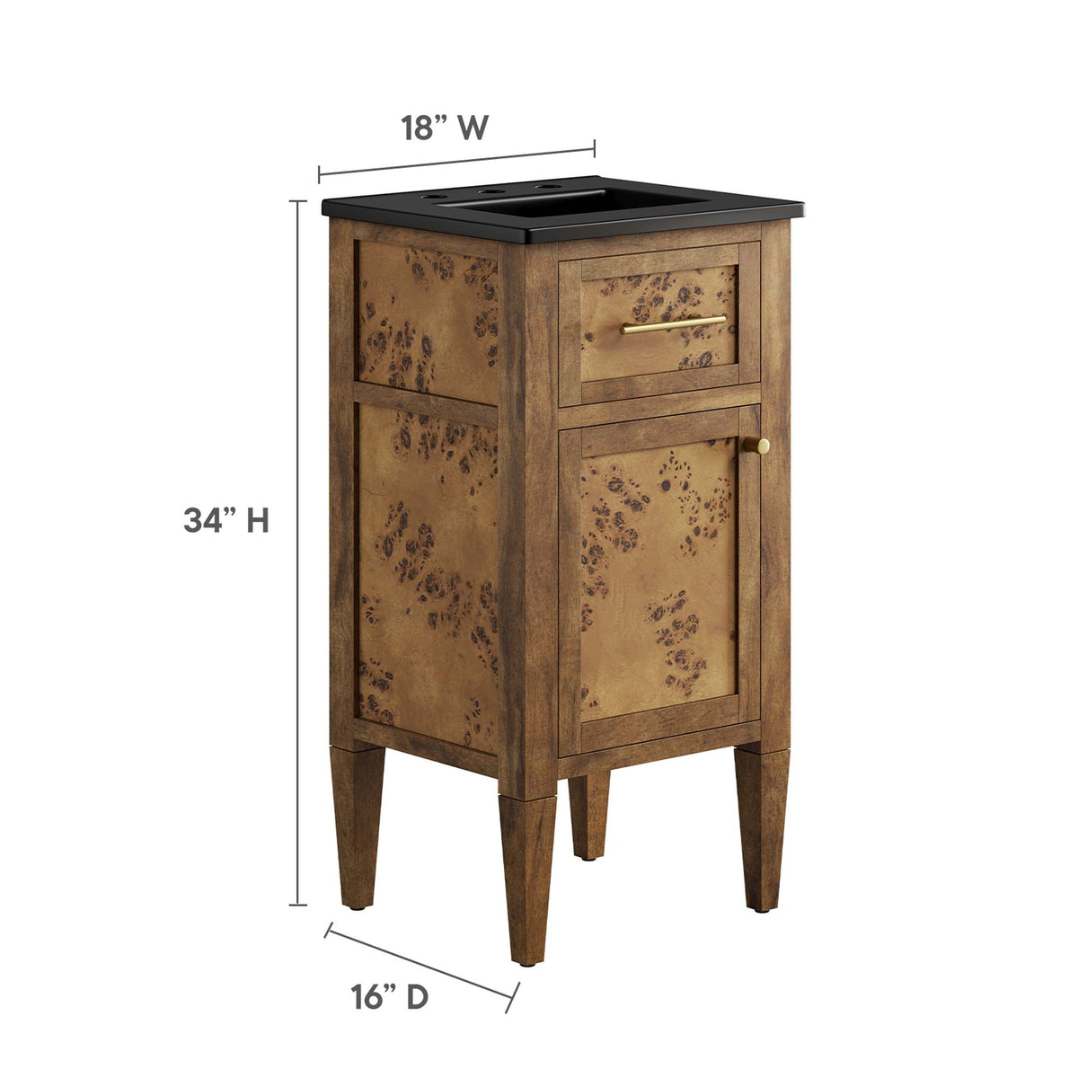 Elysian Wood Bathroom Vanity by Modway, photo 4 of 14