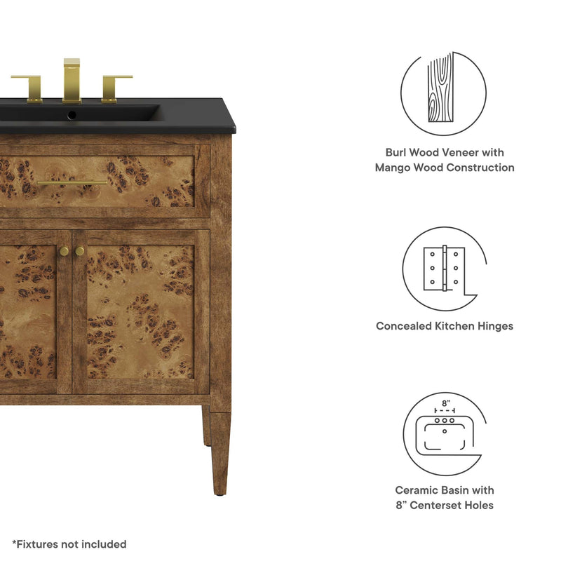Elysian 30" Wood Bathroom Vanity by Modway - EEI-6446, photo 2 of 12