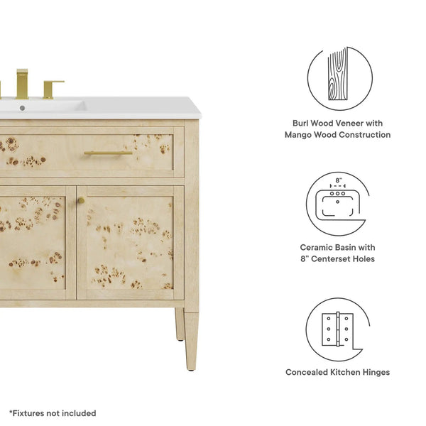 Elysian 48" Wood Single Sink Bathroom Vanity by Modway, photo 2 of 7