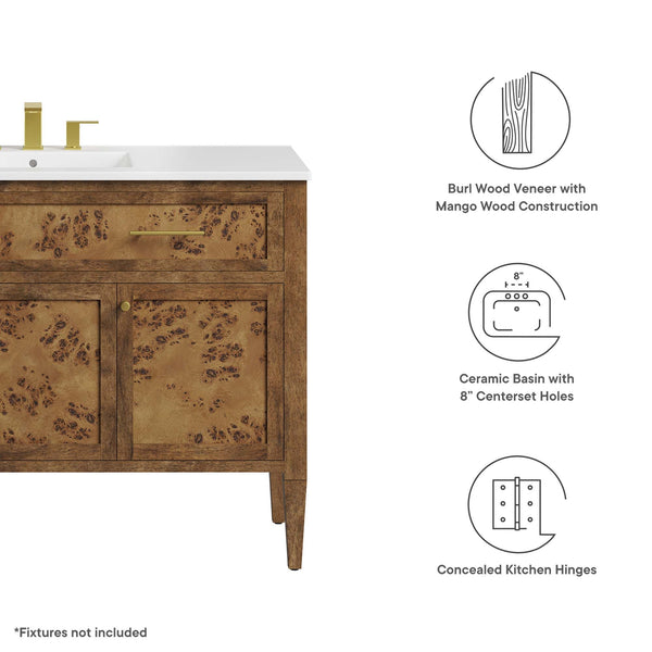 Elysian Wood Single Sink Bathroom Vanity by Modway, photo 2 of 24