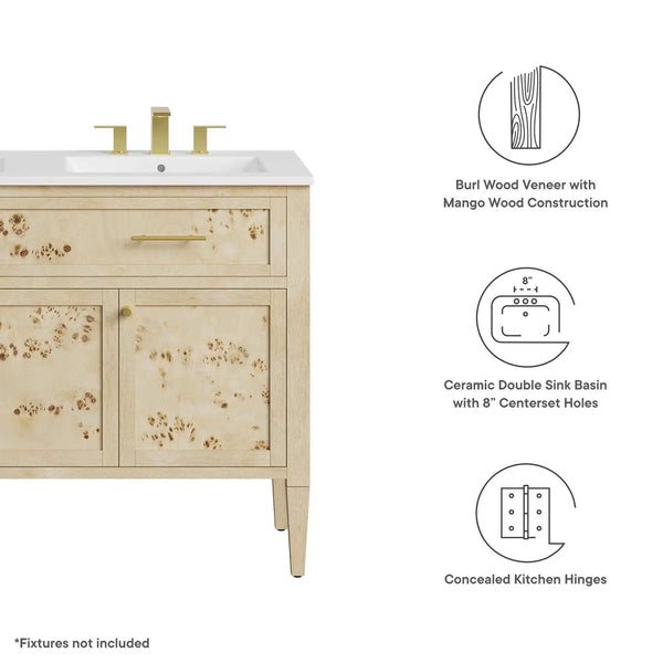 Elysian 48" Double Sink Bathroom Vanity by Modway, photo 2 of 7