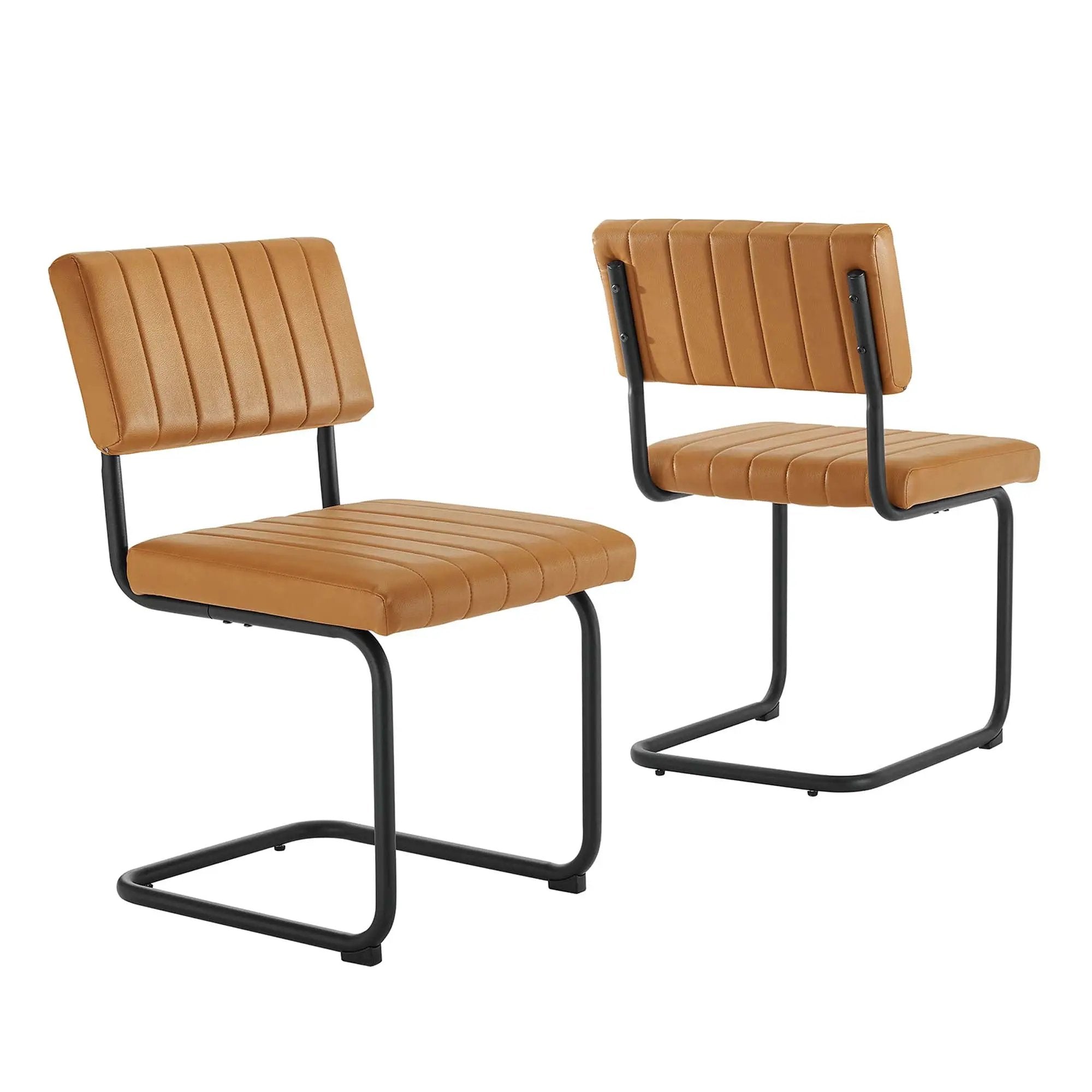 Parity Vegan Leather Dining Side Chairs Set of 2 by Modway by HouseOfZazla