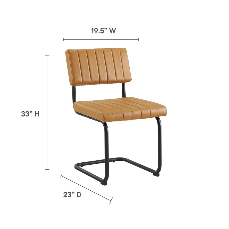 Parity Vegan Leather Dining Side Chairs Set of 2 by Modway by HouseOfZazla