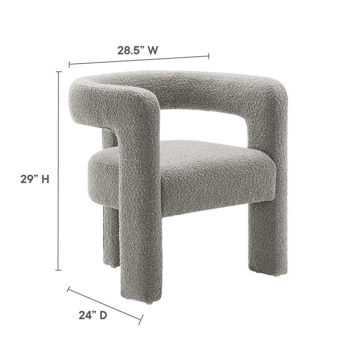 Kayla Boucle Upholstered Armchair by Modway by HouseOfZazla