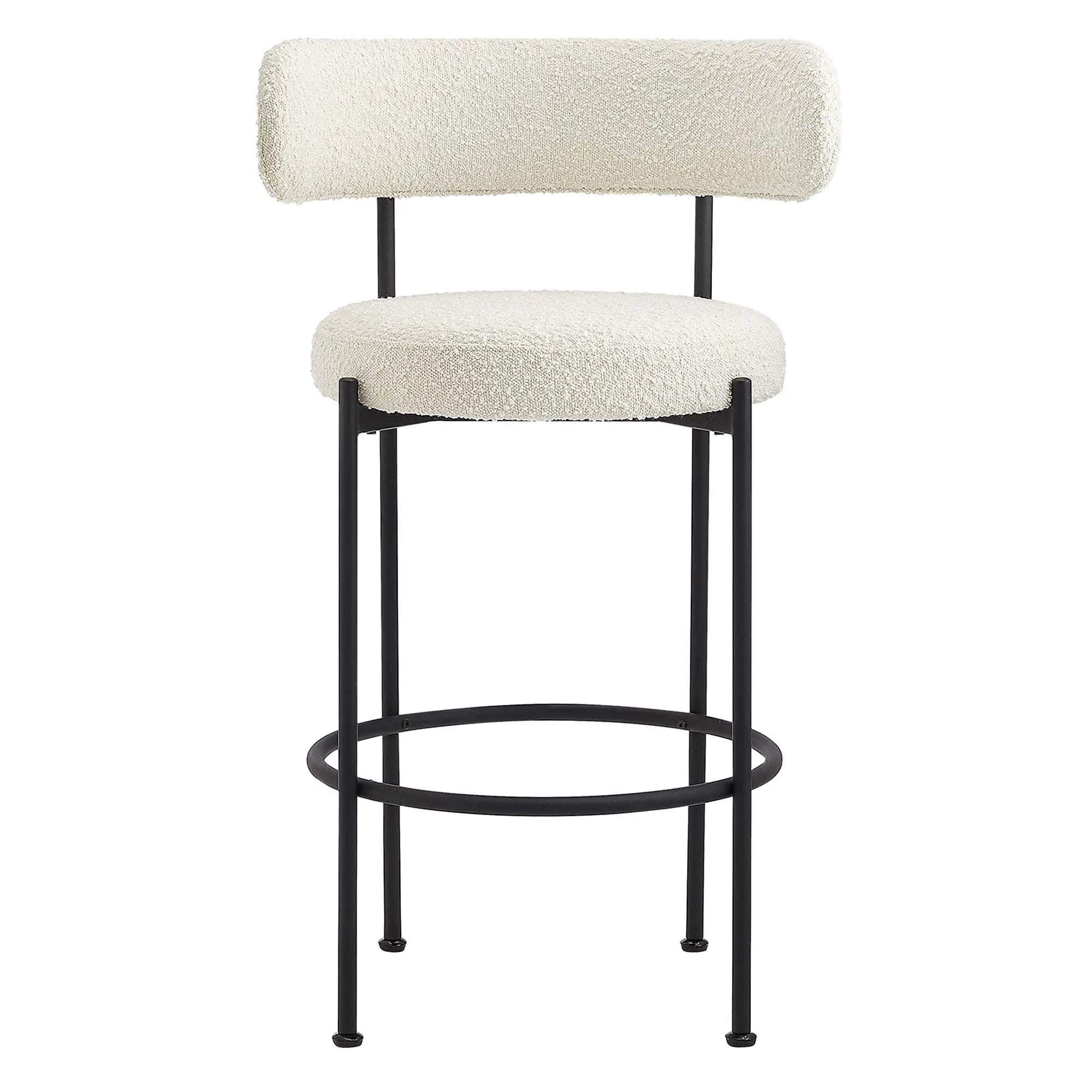 Albie Boucle Fabric Bar Stools Set of 2 by Modway by HouseOfZazla