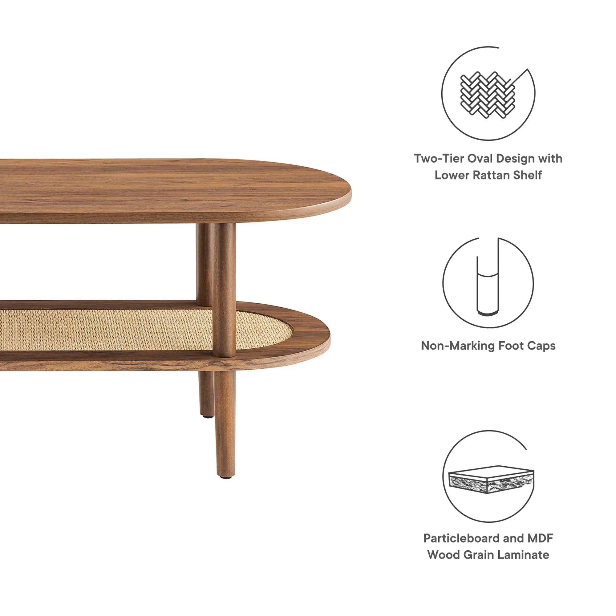 Torus Oval Coffee Table by Modway by HouseOfZazla