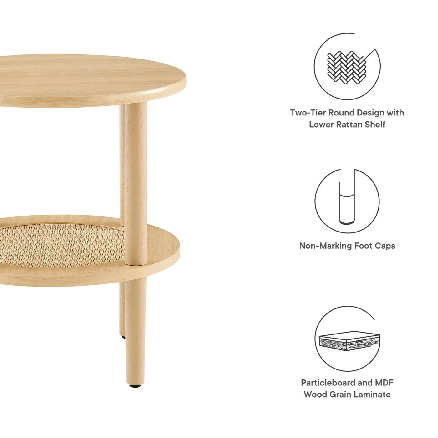 Torus Round Side Table by Modway by HouseOfZazla