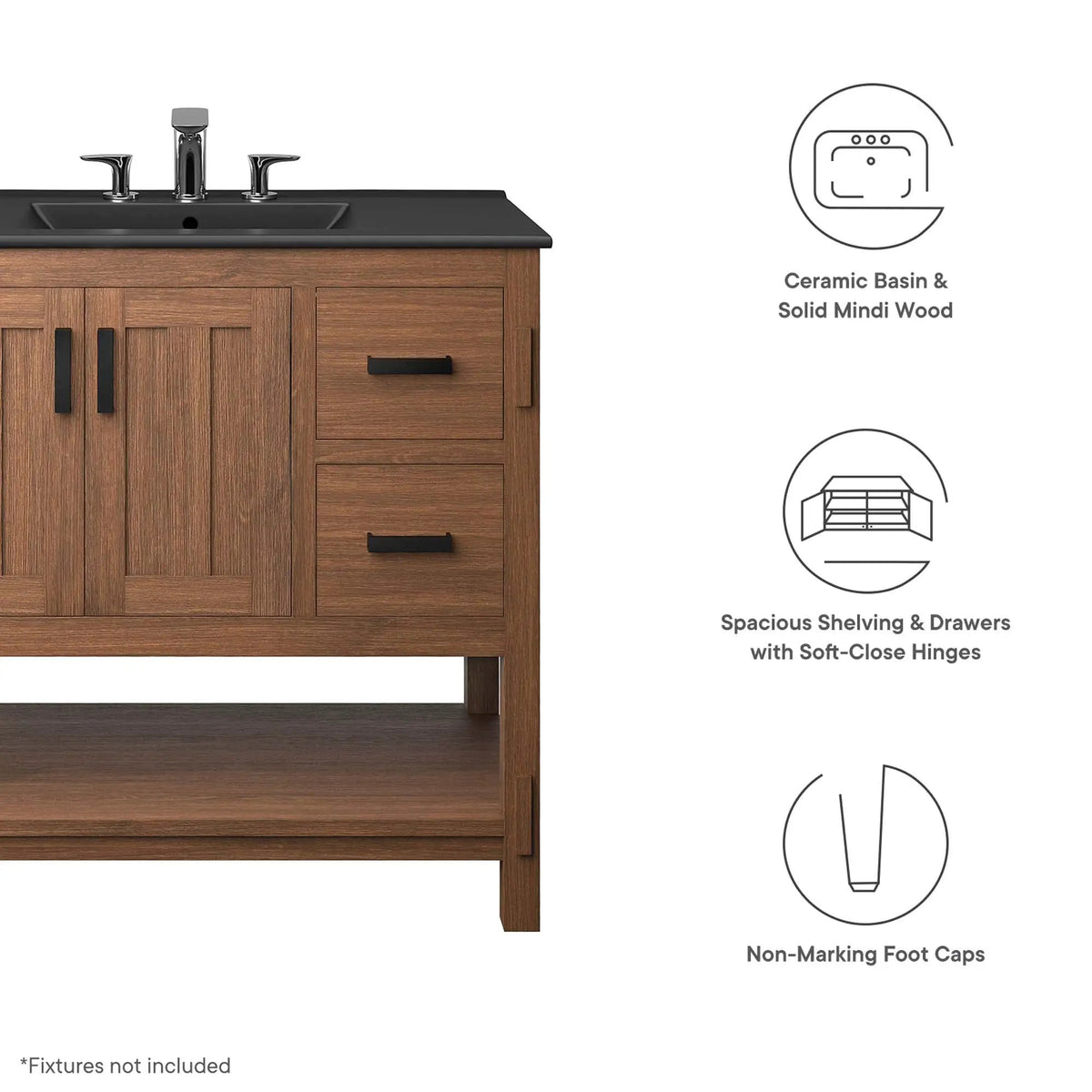 Ashlyn 36" Wood Bathroom Vanity by Modway by HouseOfZazla