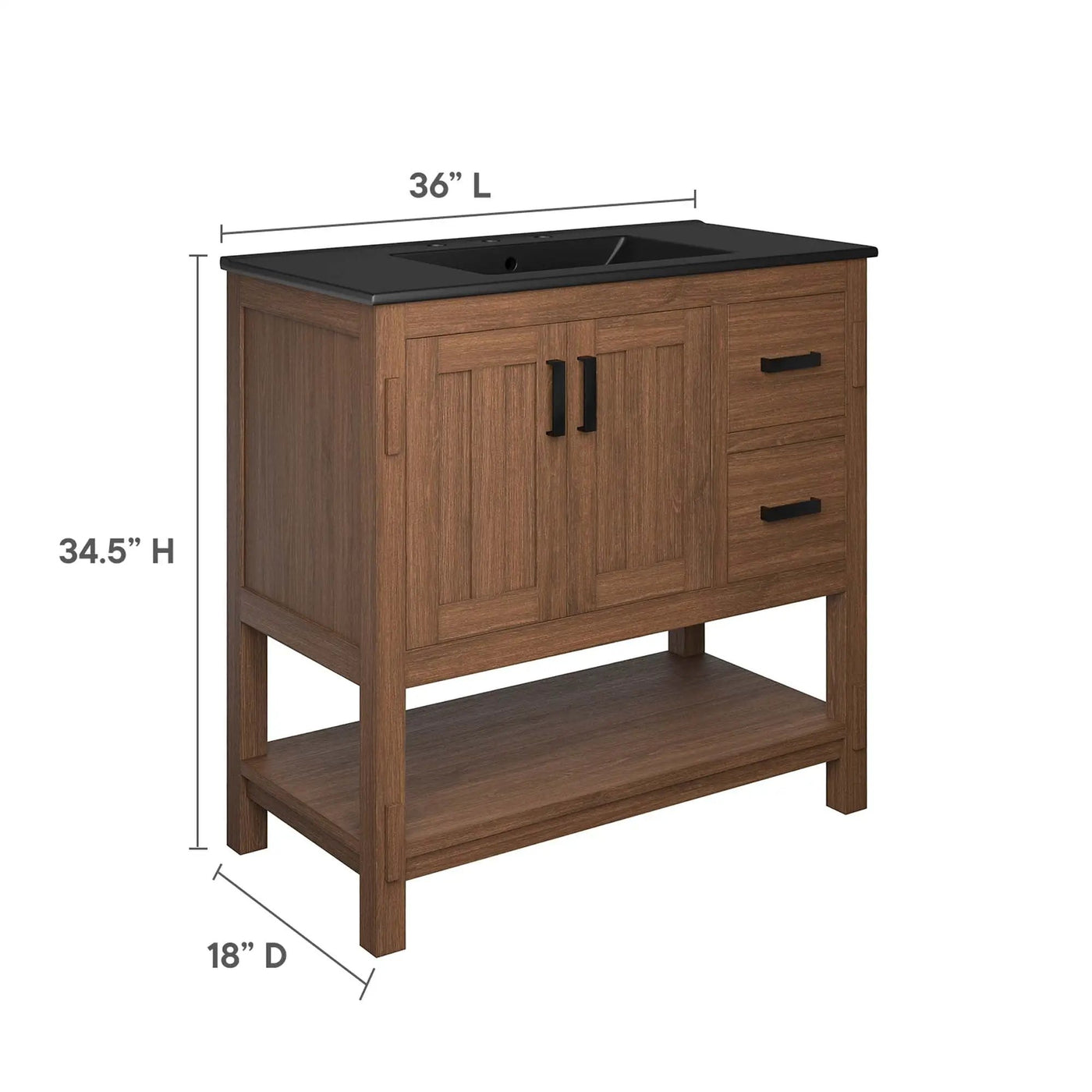 Ashlyn 36" Wood Bathroom Vanity by Modway by HouseOfZazla