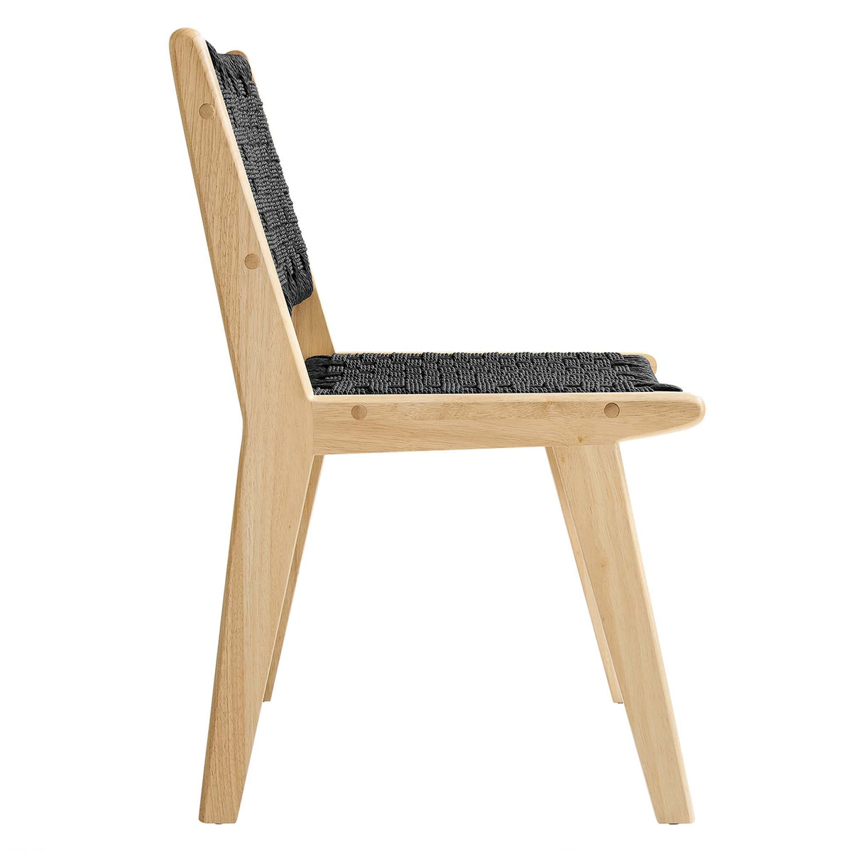 Saoirse Woven Rope Wood Dining Side Chair Set of 2 by Modway, photo 5 of 40