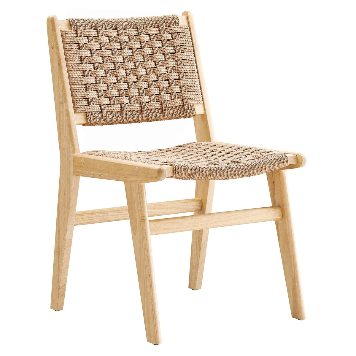 Saoirse Woven Rope Wood Dining Side Chair Set of 2 by Modway, photo 15 of 40
