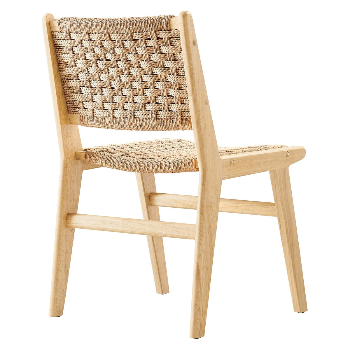 Saoirse Woven Rope Wood Dining Side Chair Set of 2 by Modway, photo 17 of 40