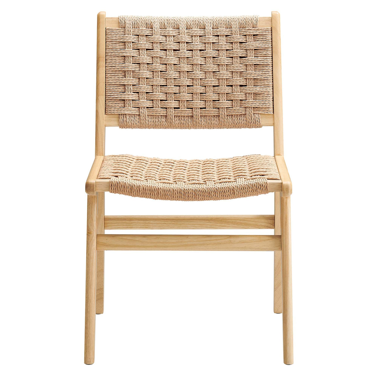 Saoirse Woven Rope Wood Dining Side Chair Set of 2 by Modway, photo 18 of 40