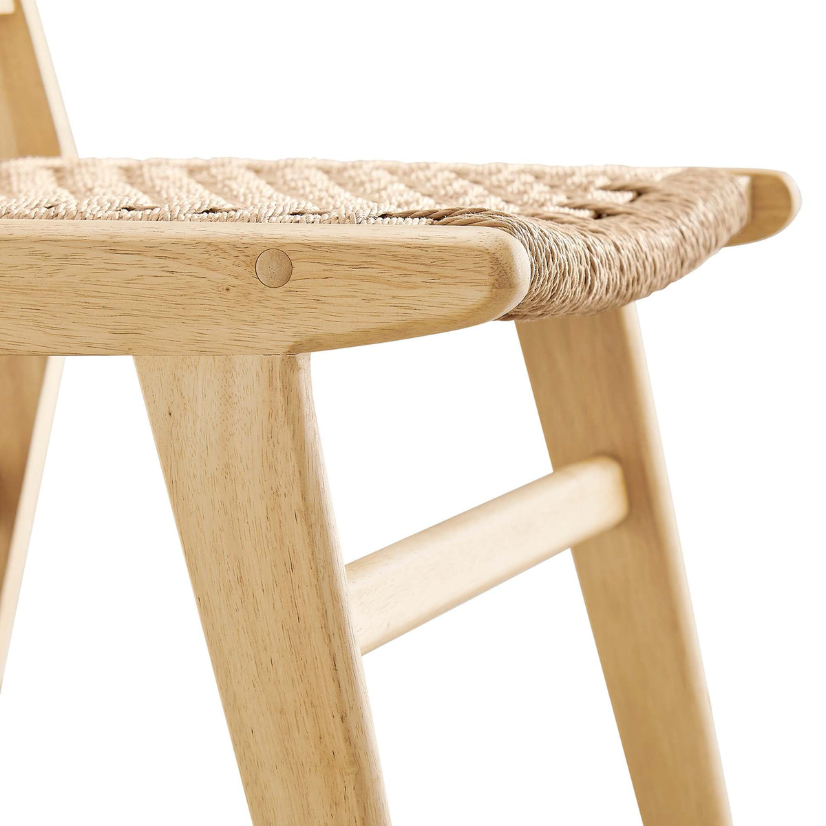 Saoirse Woven Rope Wood Dining Side Chair Set of 2 by Modway, photo 19 of 40