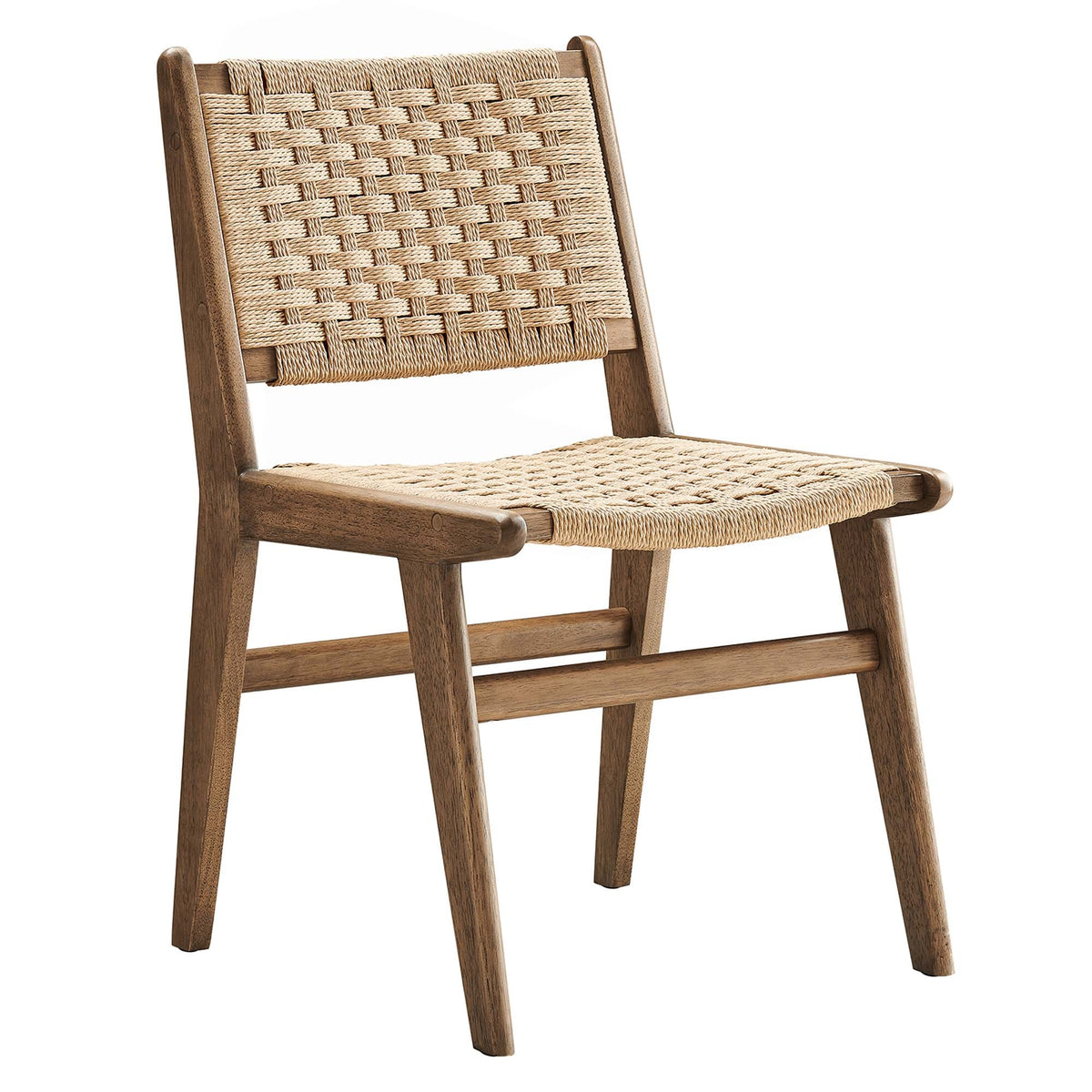 Saoirse Woven Rope Wood Dining Side Chair Set of 2 by Modway, photo 37 of 40
