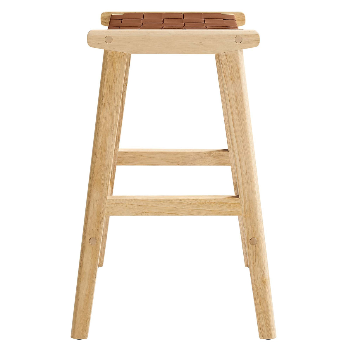 Saoirse Faux Leather Wood Counter Stool Set of 2 by Modway, photo 5 of 30