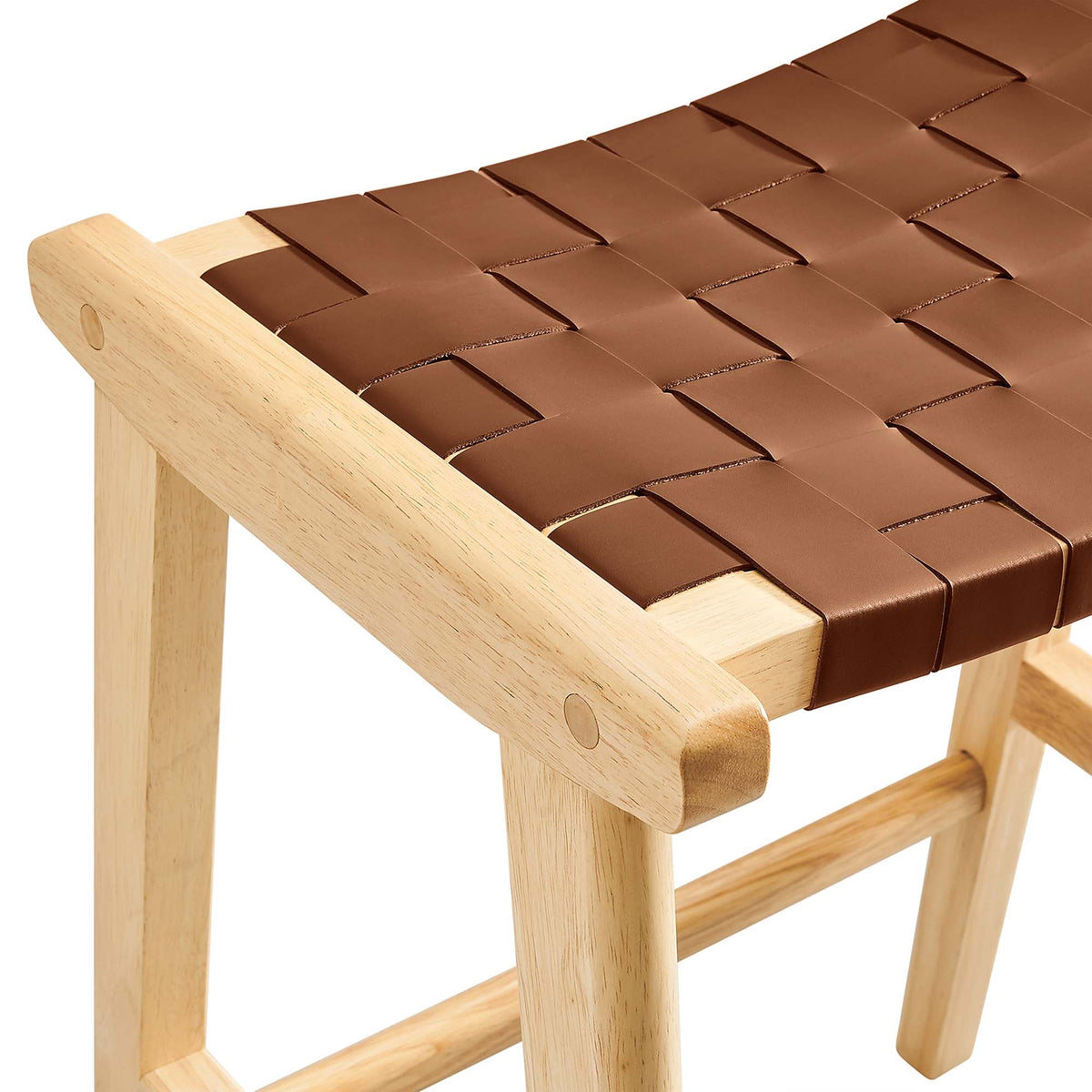 Saoirse Faux Leather Wood Counter Stool Set of 2 by Modway, photo 7 of 30