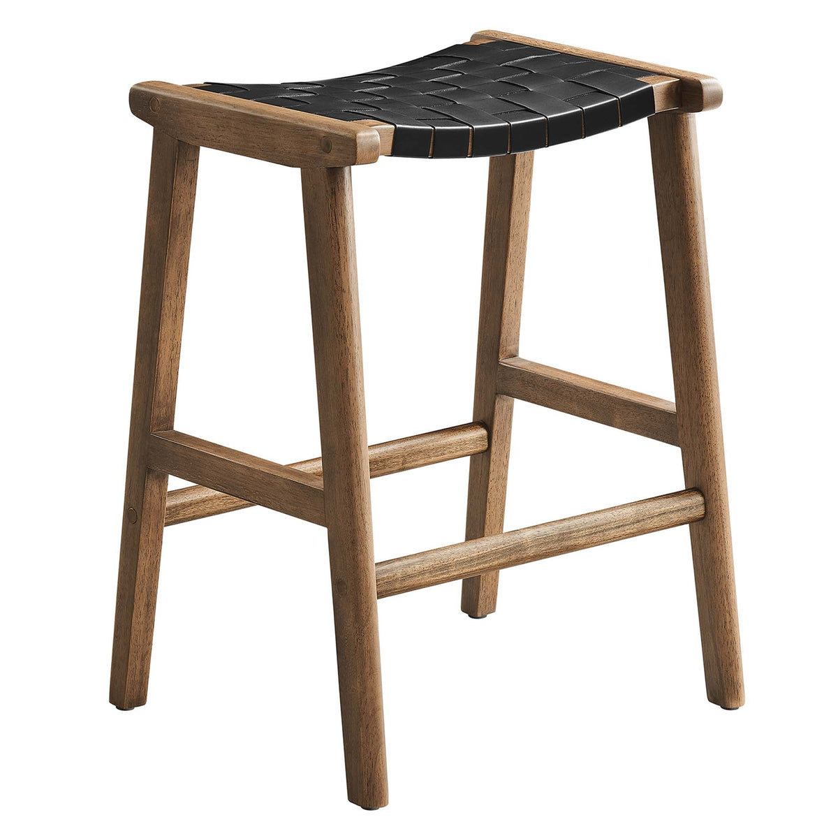 Saoirse Faux Leather Wood Counter Stool Set of 2 by Modway, photo 14 of 30