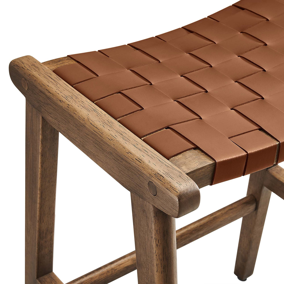 Saoirse Faux Leather Wood Counter Stool Set of 2 by Modway, photo 27 of 30