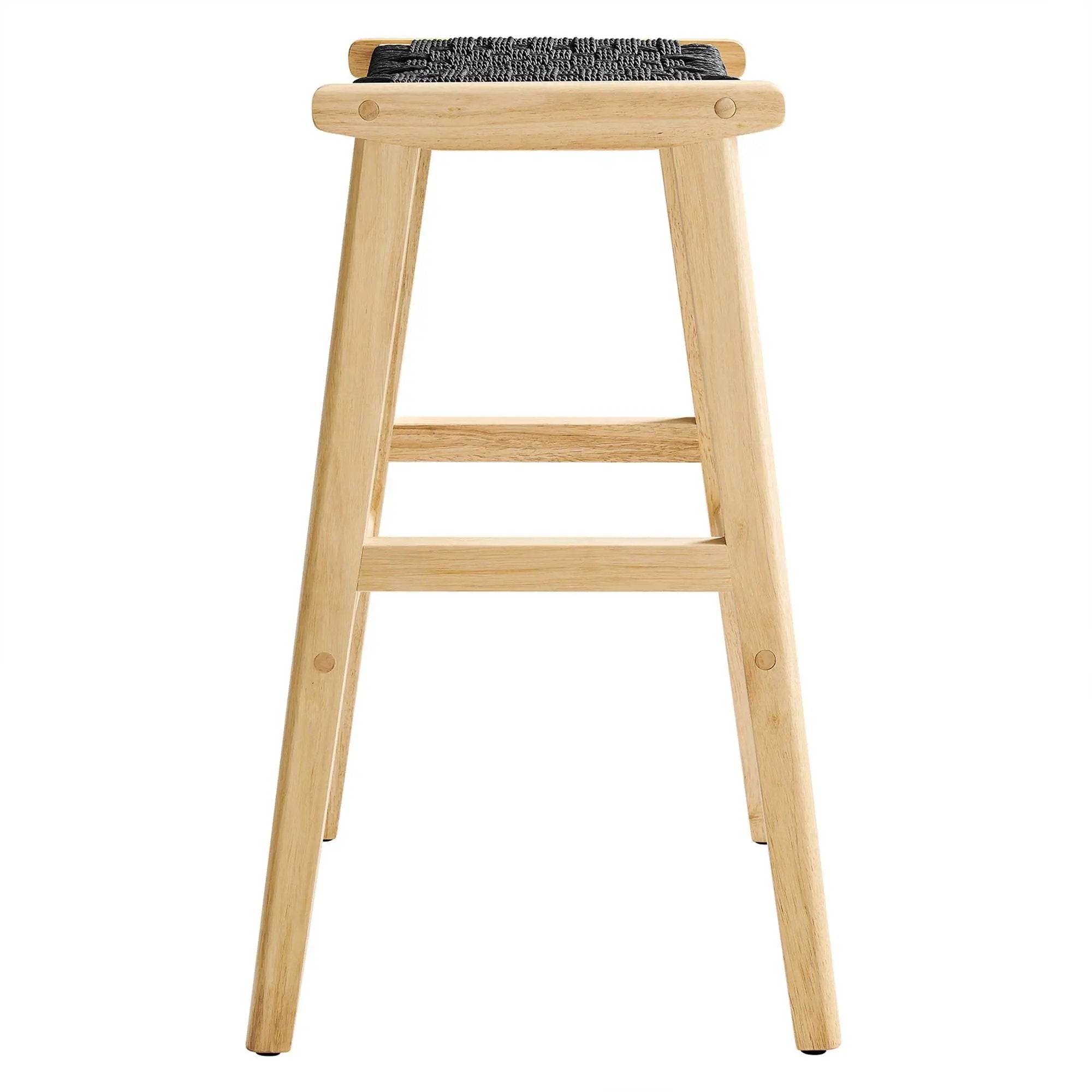 Saoirse Woven Rope Wood Bar Stool Set of 2 by Modway by HouseOfZazla