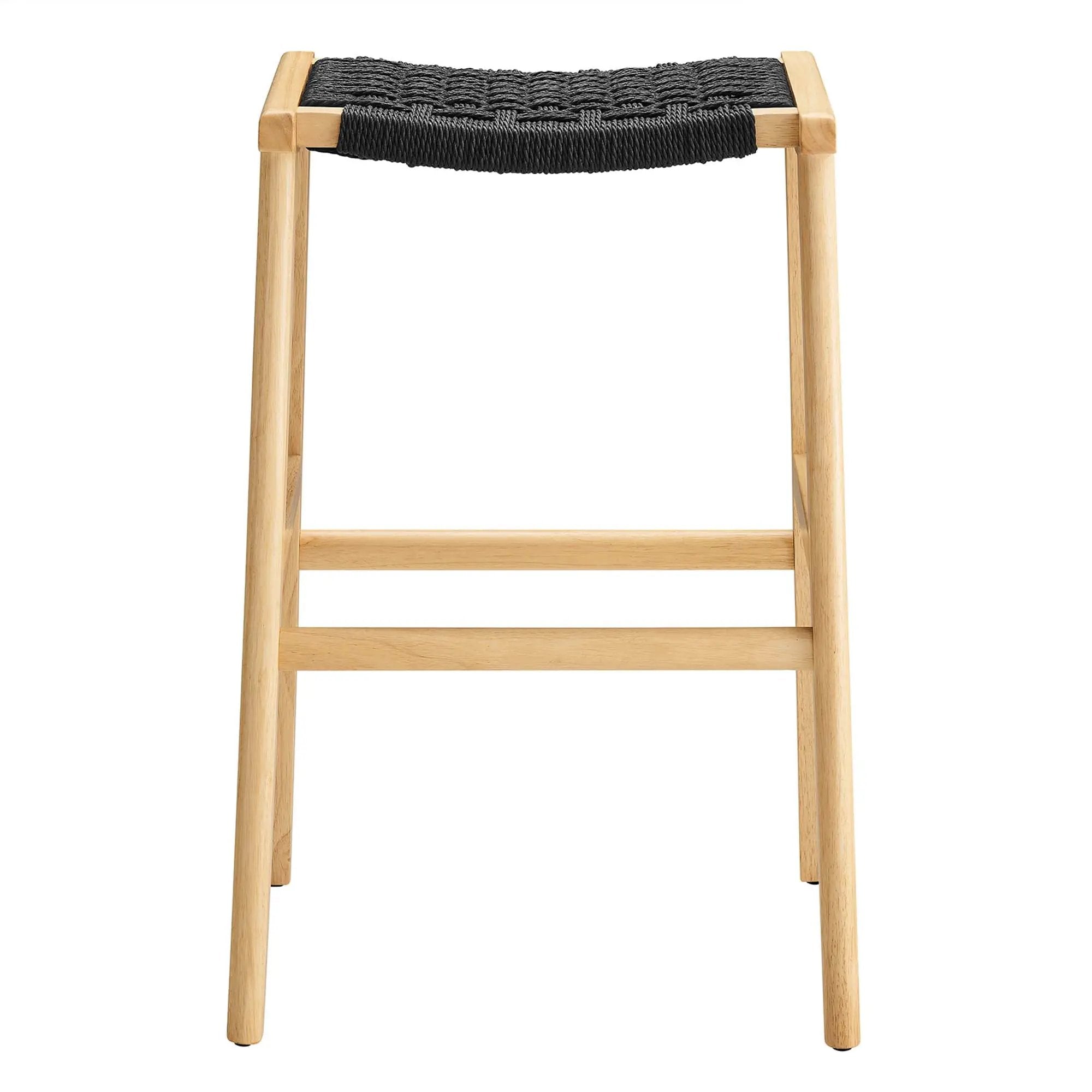 Saoirse Woven Rope Wood Bar Stool Set of 2 by Modway by HouseOfZazla