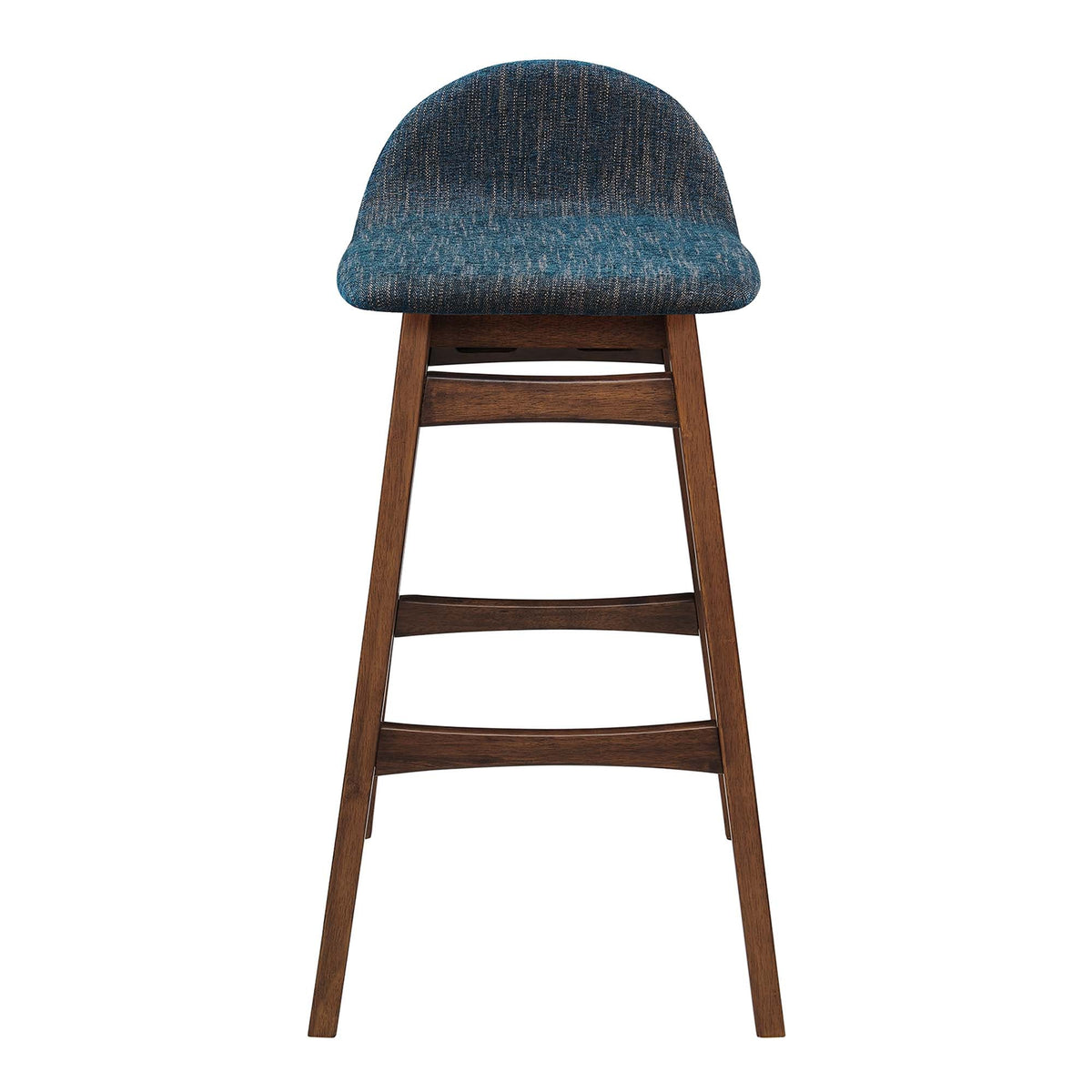 Juno Wood Bar Stool Set of 2 by Modway - Navy Fabric / Ivory Fabric, photo 6 of 20
