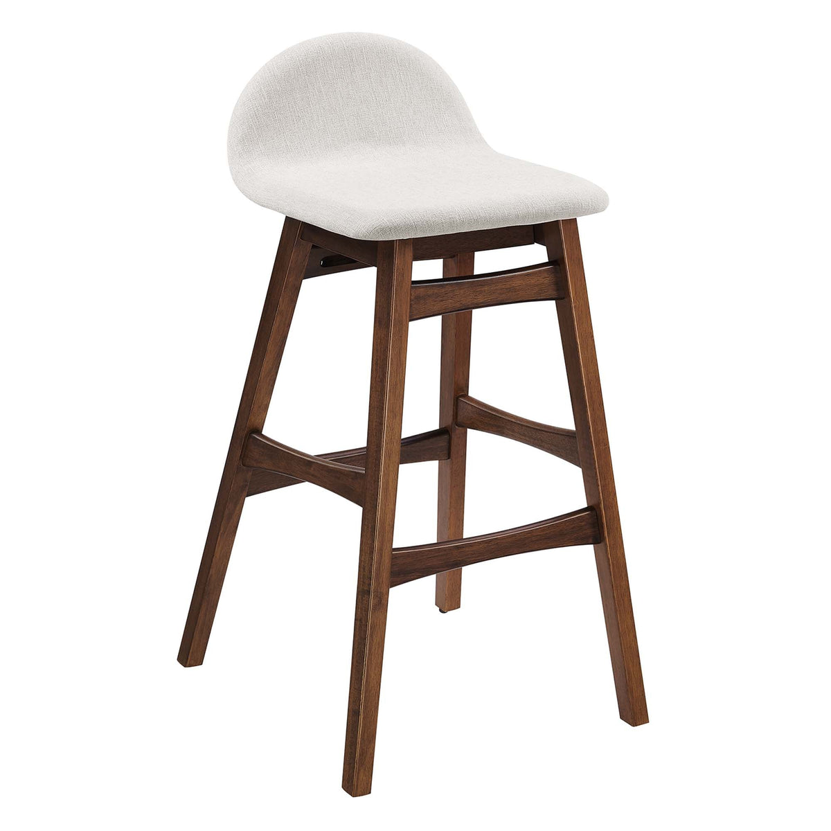 Juno Wood Bar Stool Set of 2 by Modway - Navy Fabric / Ivory Fabric, photo 11 of 20