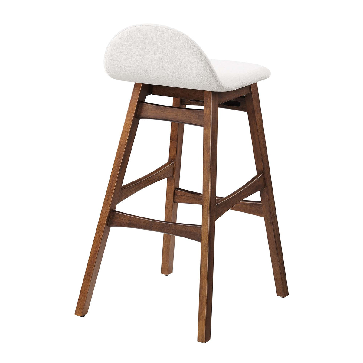 Juno Wood Bar Stool Set of 2 by Modway - Navy Fabric / Ivory Fabric, photo 15 of 20