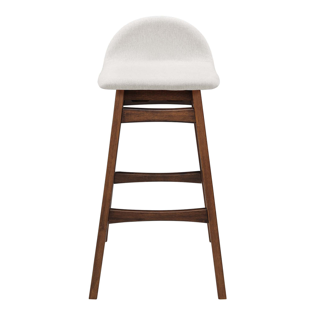 Juno Wood Bar Stool Set of 2 by Modway - Navy Fabric / Ivory Fabric, photo 16 of 20