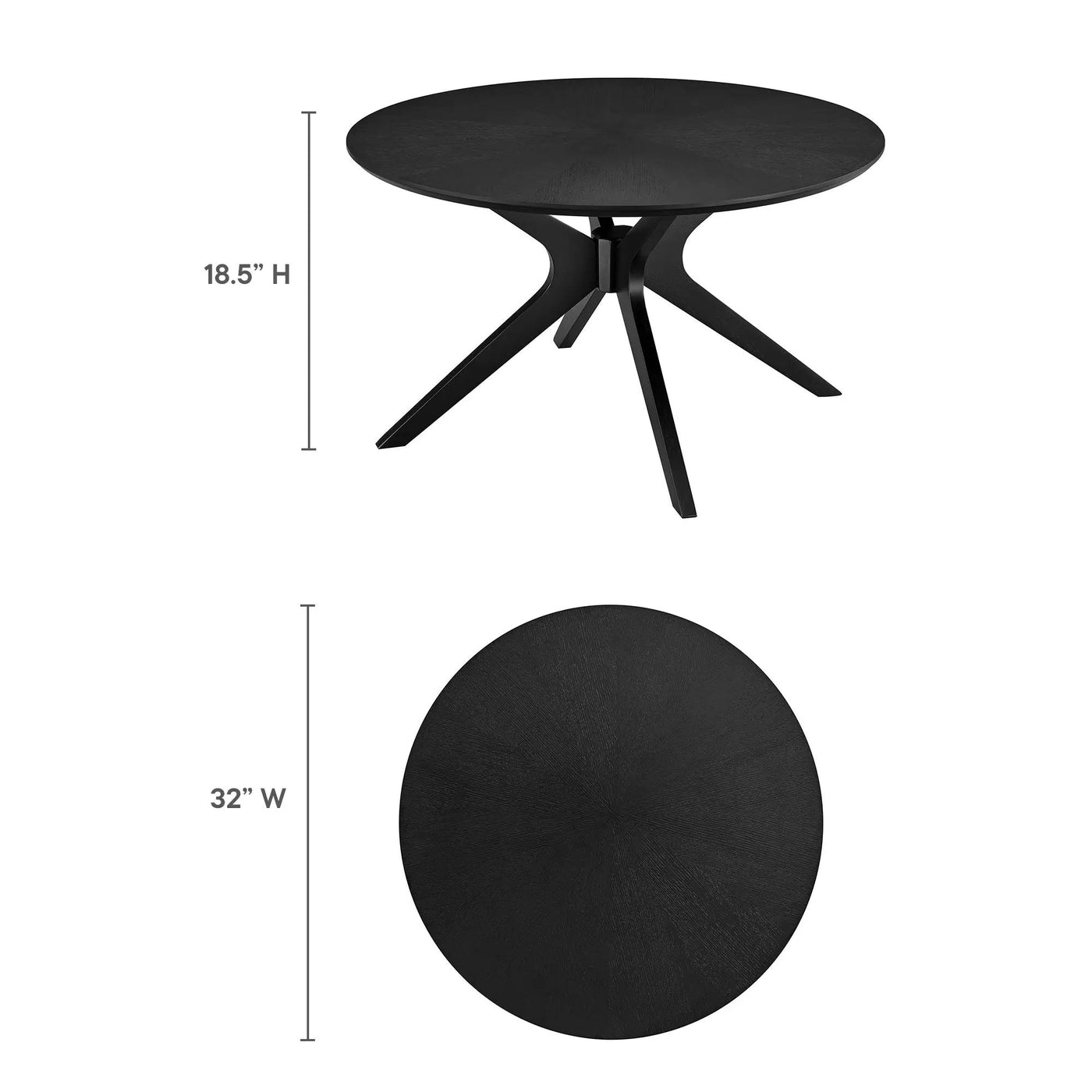 Crossroads Round Wood Coffee Table by Modway by HouseOfZazla