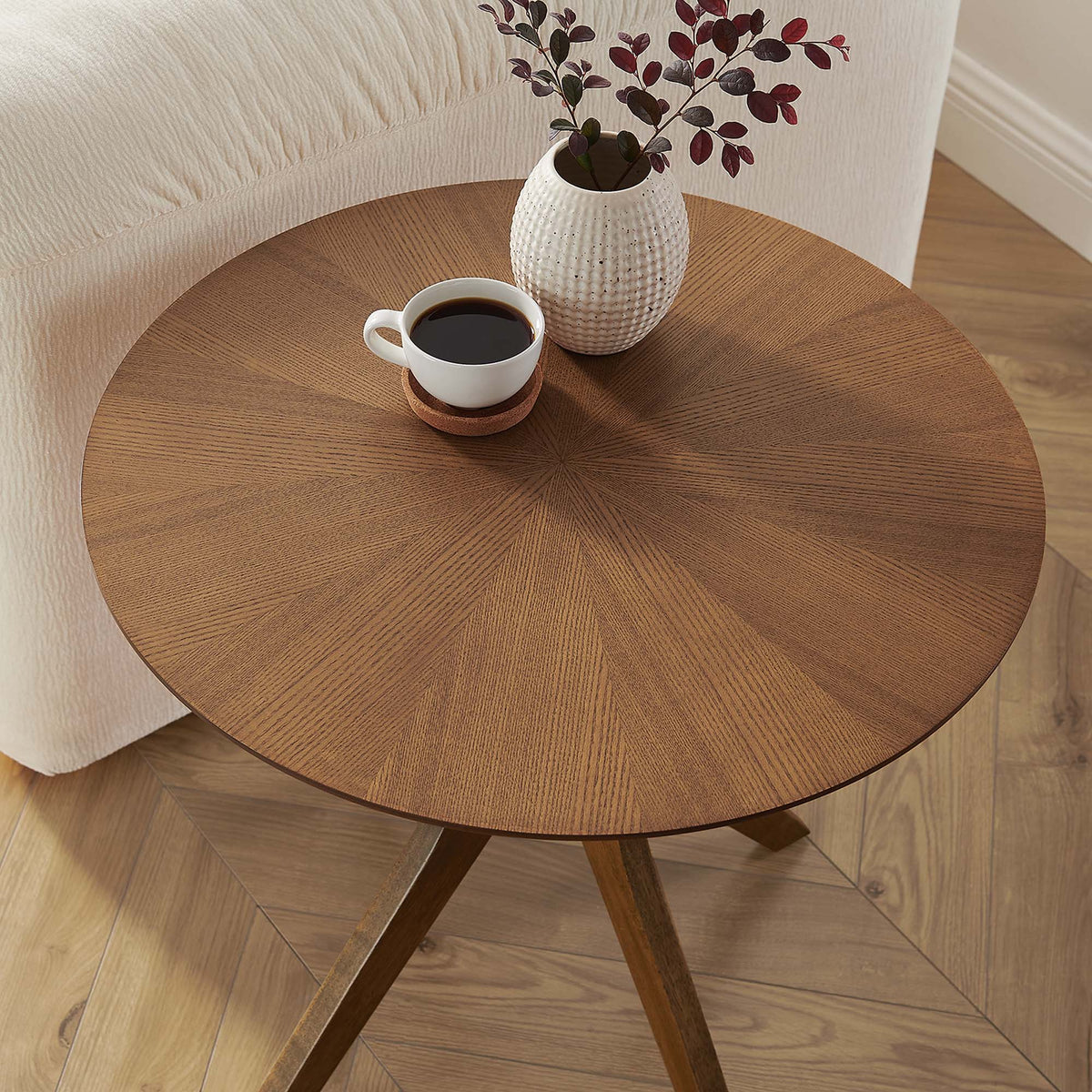 Crossroads 24" Round Wood Side Table by Modway, photo 26 of 26