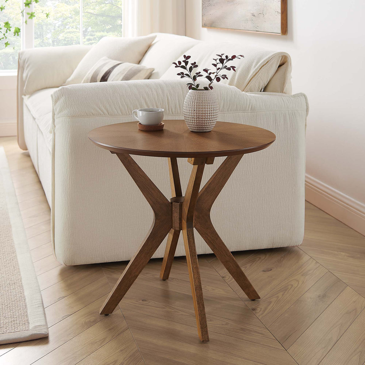 Crossroads 24" Round Wood Side Table by Modway, photo 25 of 26