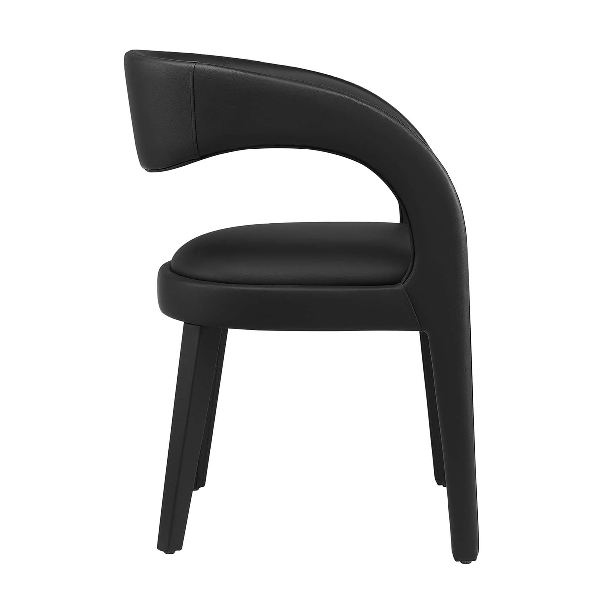 Pinnacle Vegan Leather Dining Chair Set of 2 by Modway, photo 4 of 20