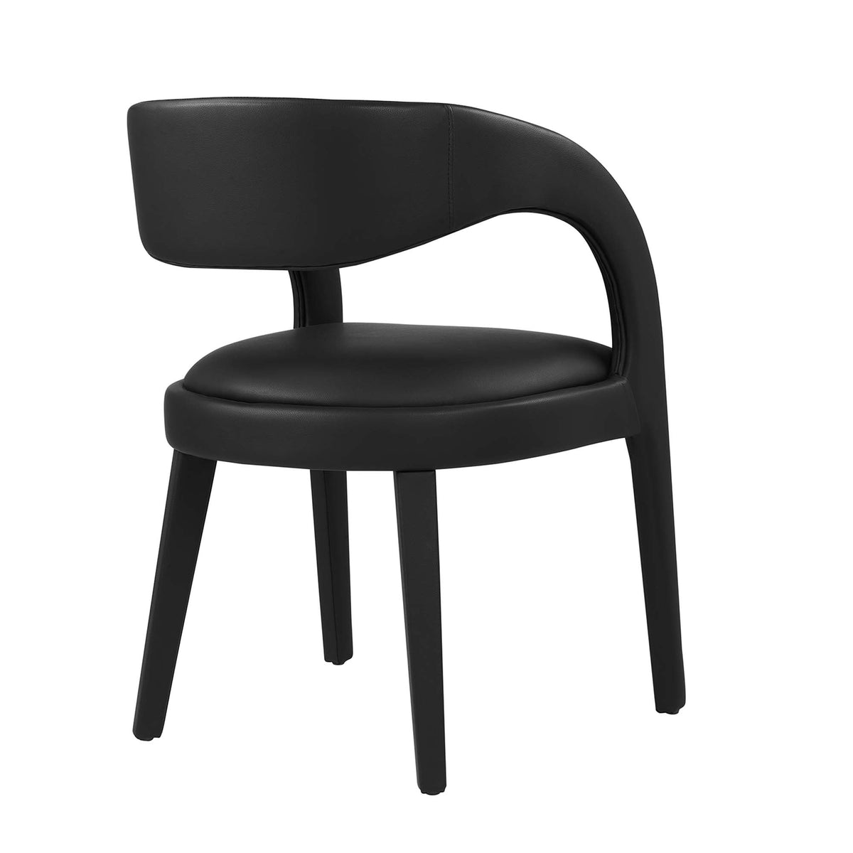 Pinnacle Vegan Leather Dining Chair Set of 2 by Modway, photo 5 of 20