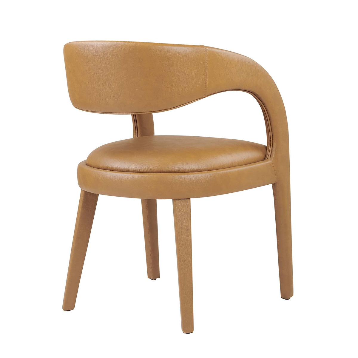 Pinnacle Vegan Leather Dining Chair Set of 2 by Modway, photo 15 of 20