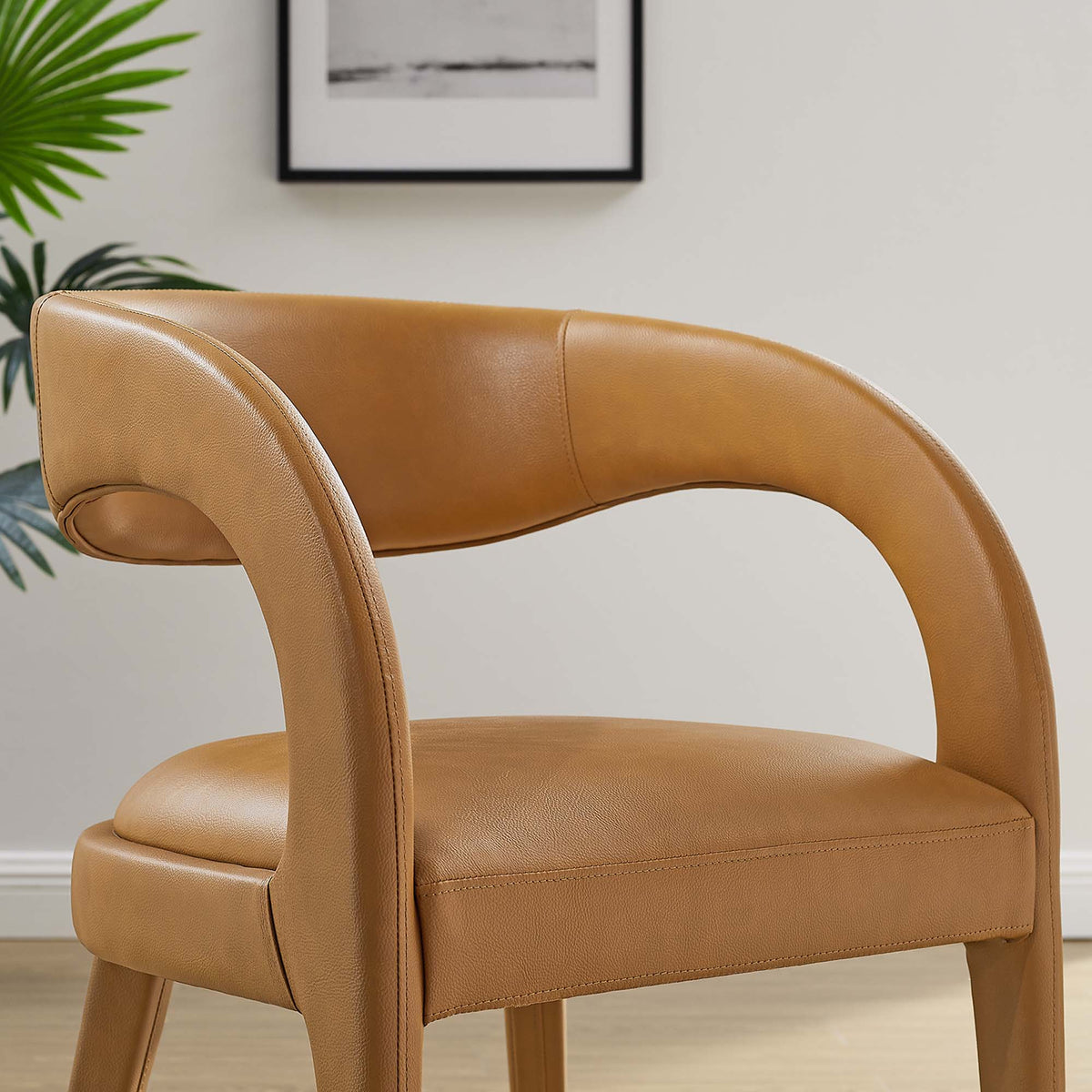 Pinnacle Vegan Leather Dining Chair Set of 2 by Modway, photo 20 of 20