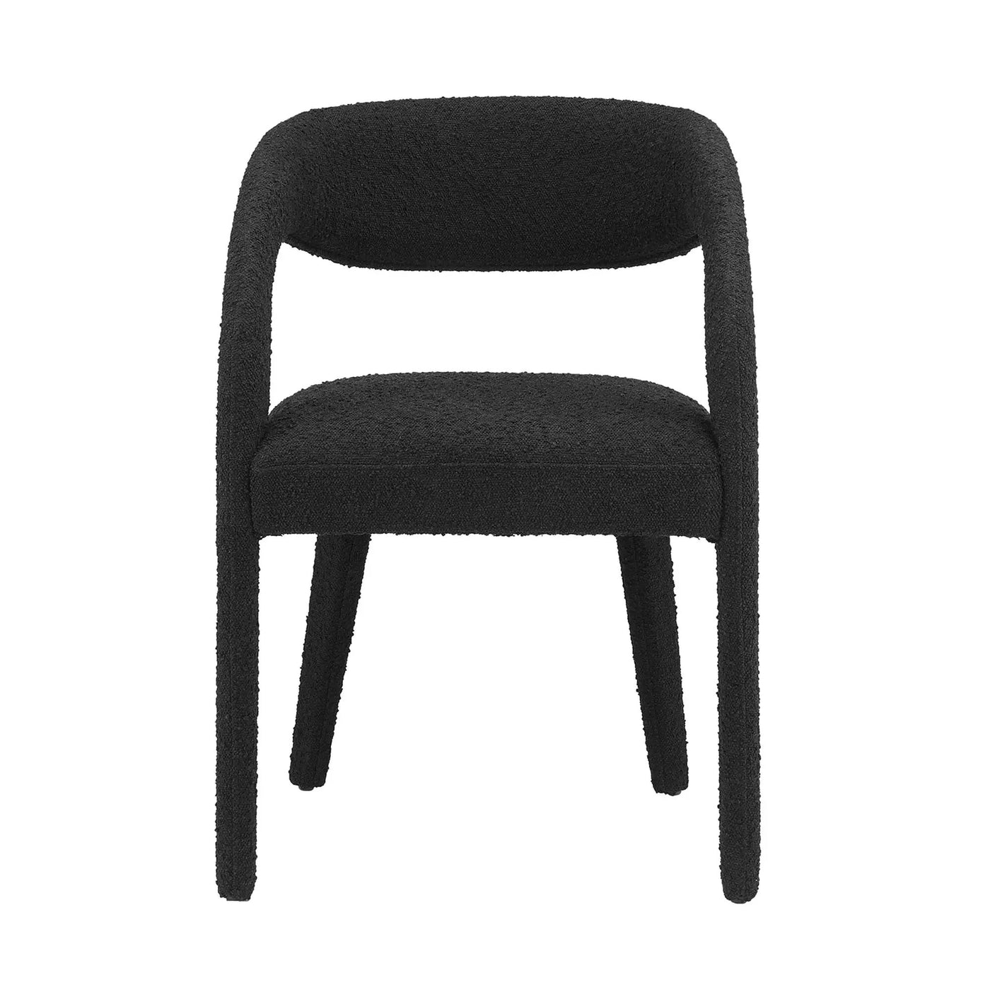 Pinnacle Boucle Upholstered Dining Chair Set of 2 by HouseOfZazla
