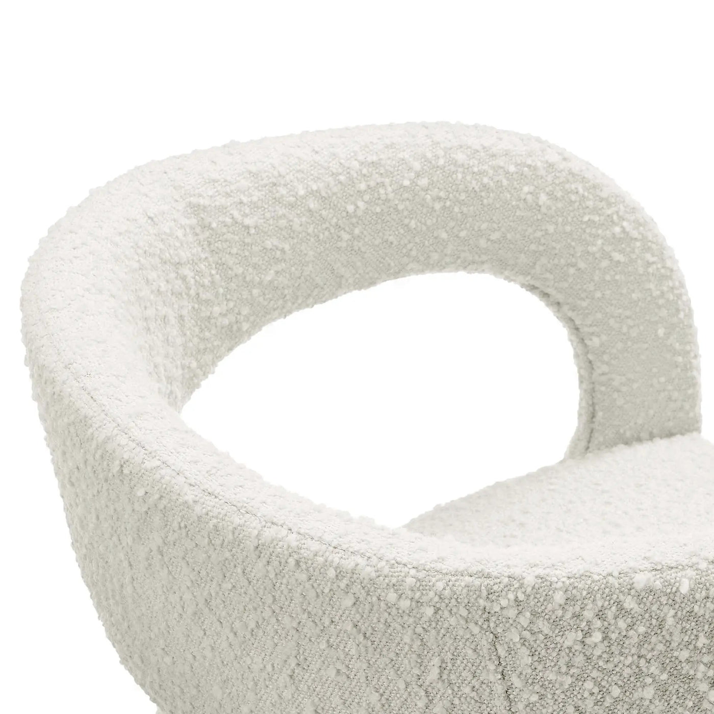 Pinnacle Boucle Upholstered Dining Chair Set of 2 by HouseOfZazla