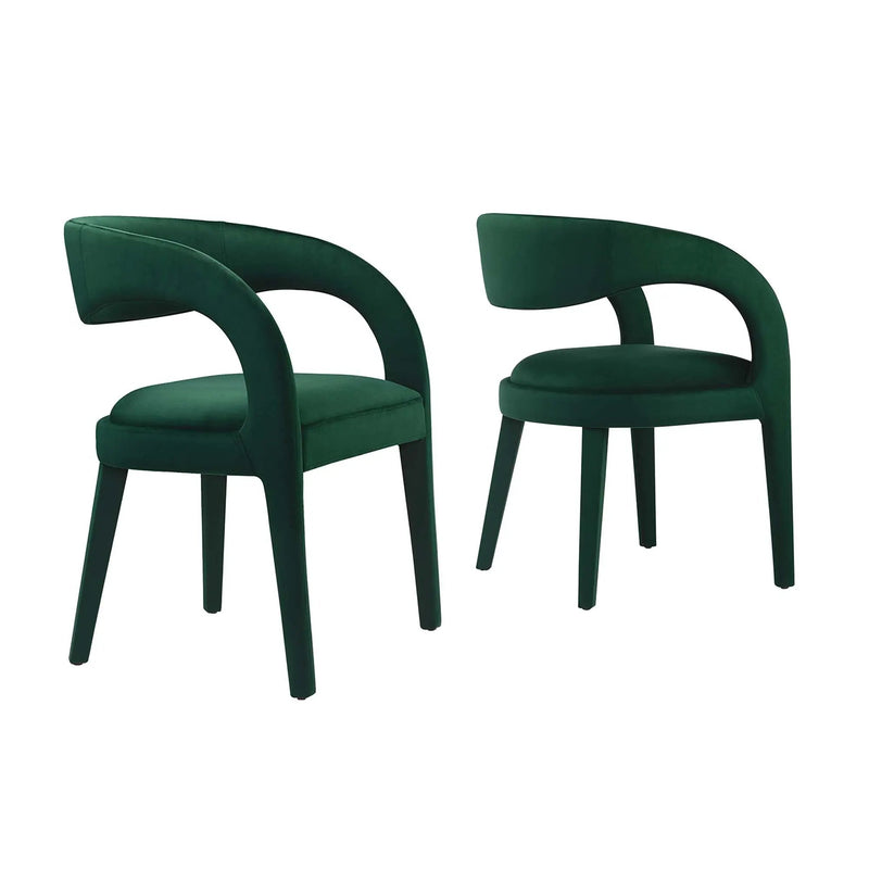 Pinnacle Performance Velvet Dining Chair Set of Two by Modway by HouseOfZazla