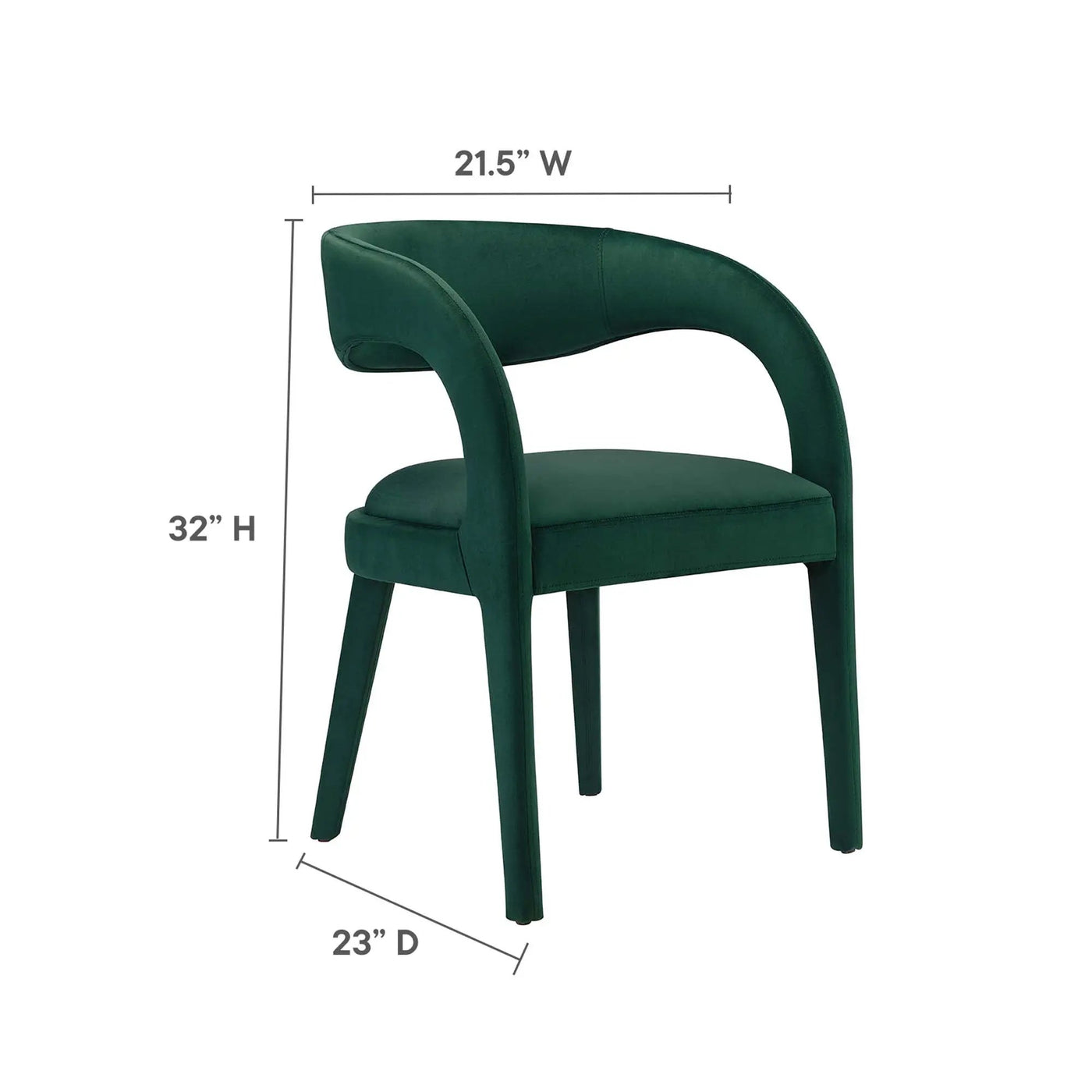 Pinnacle Performance Velvet Dining Chair Set of Two by Modway by HouseOfZazla