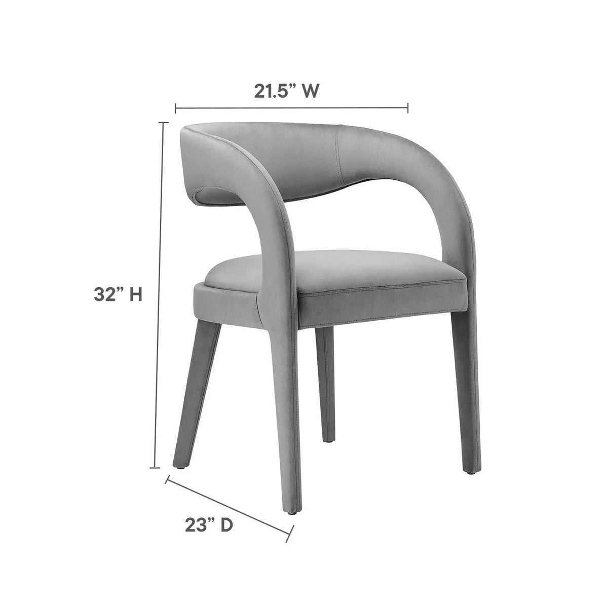 Pinnacle Performance Velvet Dining Chair Set of Two by Modway by HouseOfZazla