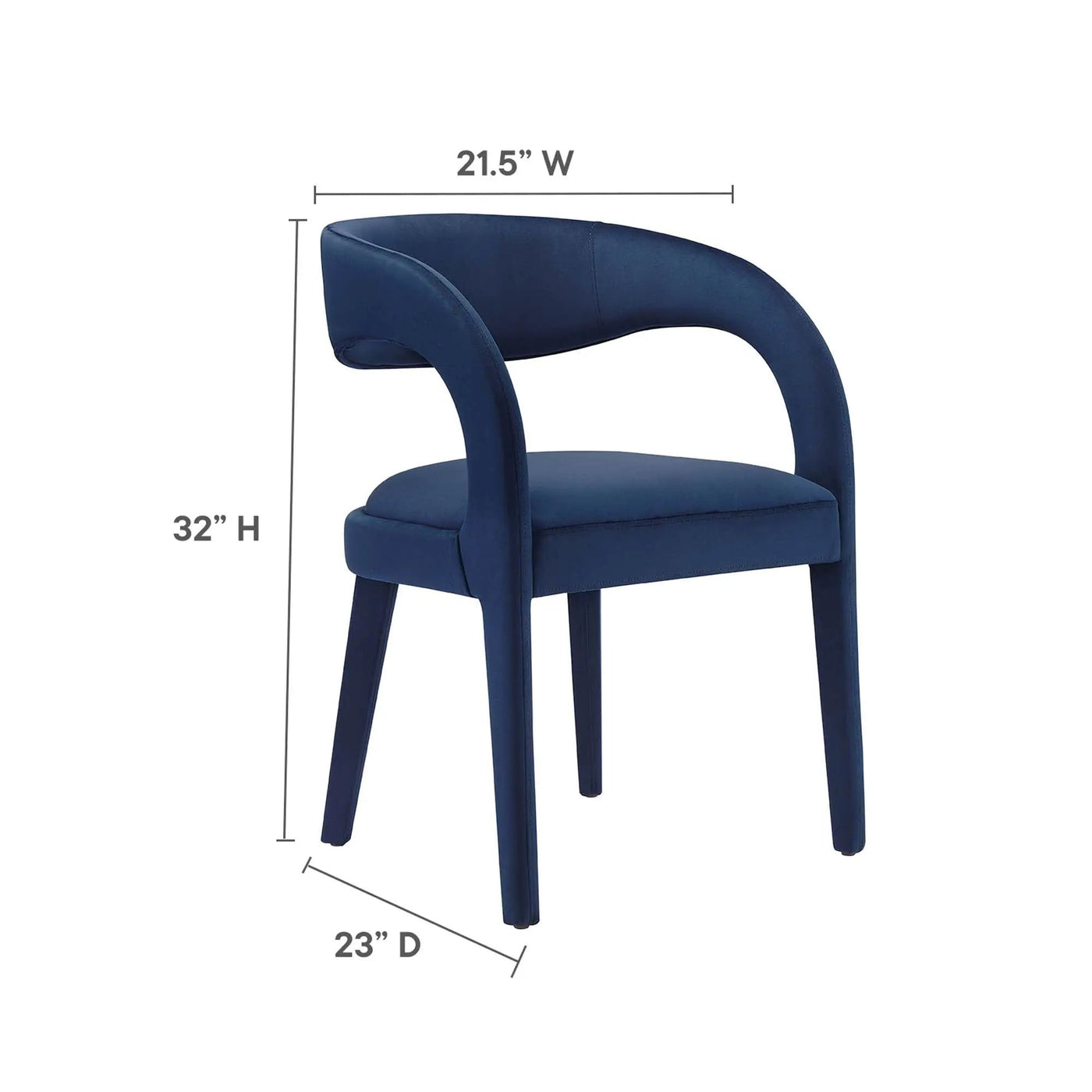 Pinnacle Performance Velvet Dining Chair Set of Two by Modway by HouseOfZazla