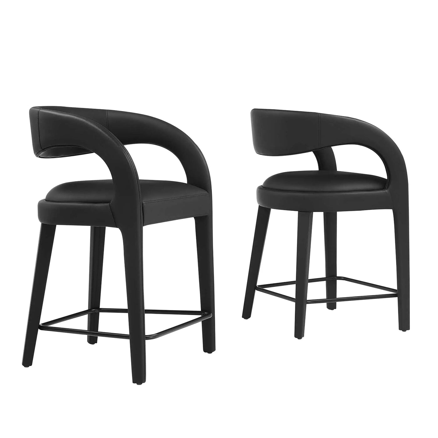 Pinnacle Vegan Leather Counter Stool Set of 2 by Modway by HouseOfZazla