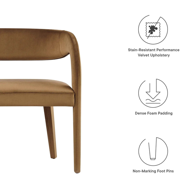 Pinnacle Performance Velvet Accent Bench by Modway by HouseOfZazla