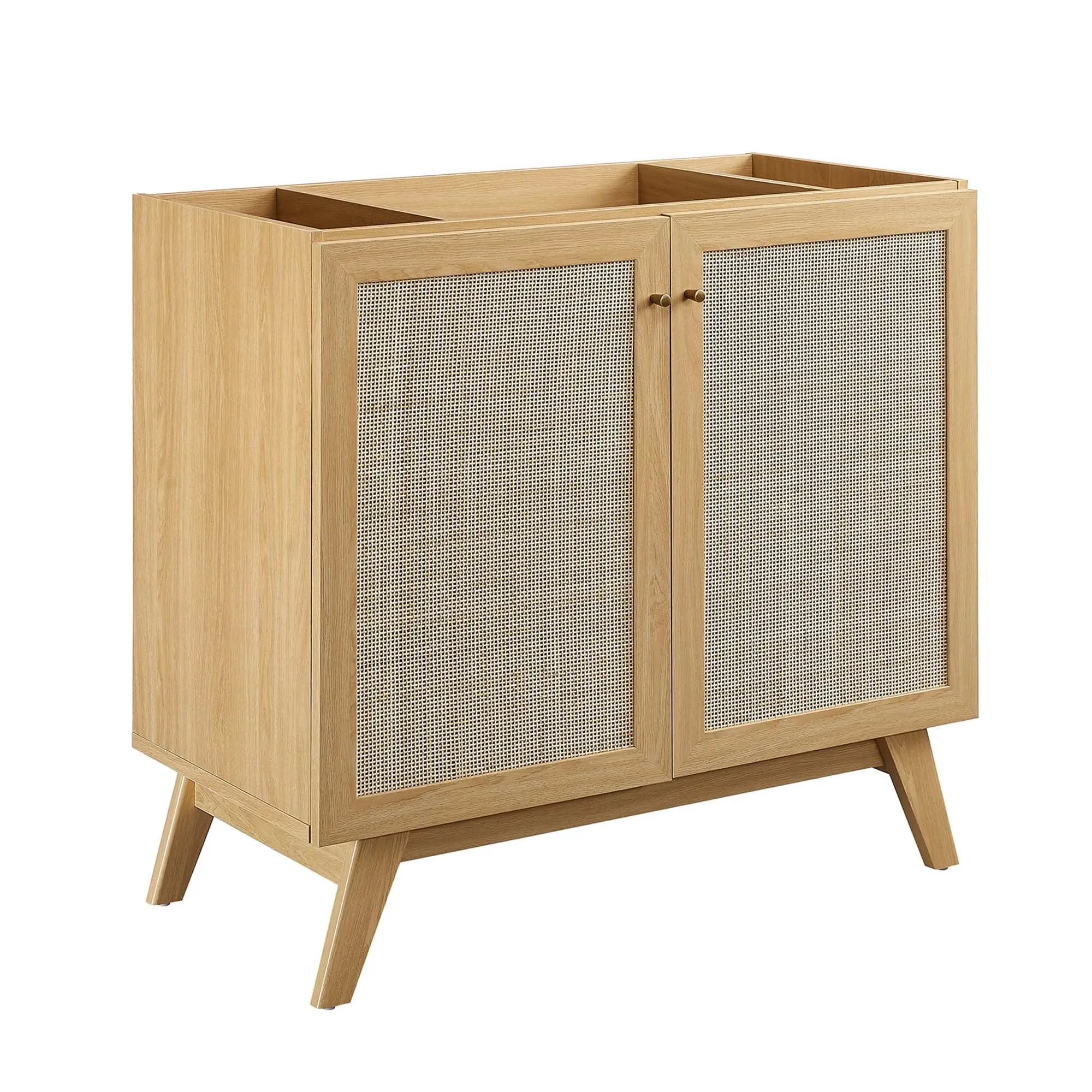 Soma 36" Bathroom Vanity Cabinet with Rattan Doors by HouseOfZazla