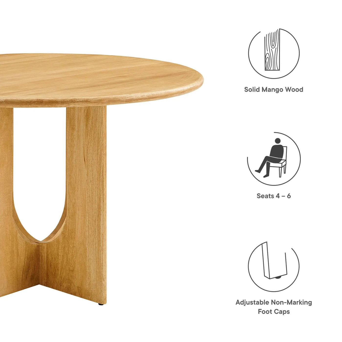 Rivian Round 48" Wood Dining Table by Modway by HouseOfZazla